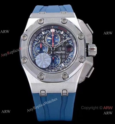  Swiss 3126 Audemars Piguet Royal Oak Offshore Chronograph Michael Schumacher Edition Blue Index Dial Watch